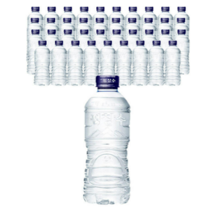 강원평창수 무라벨 생수, 500ml, 40개
