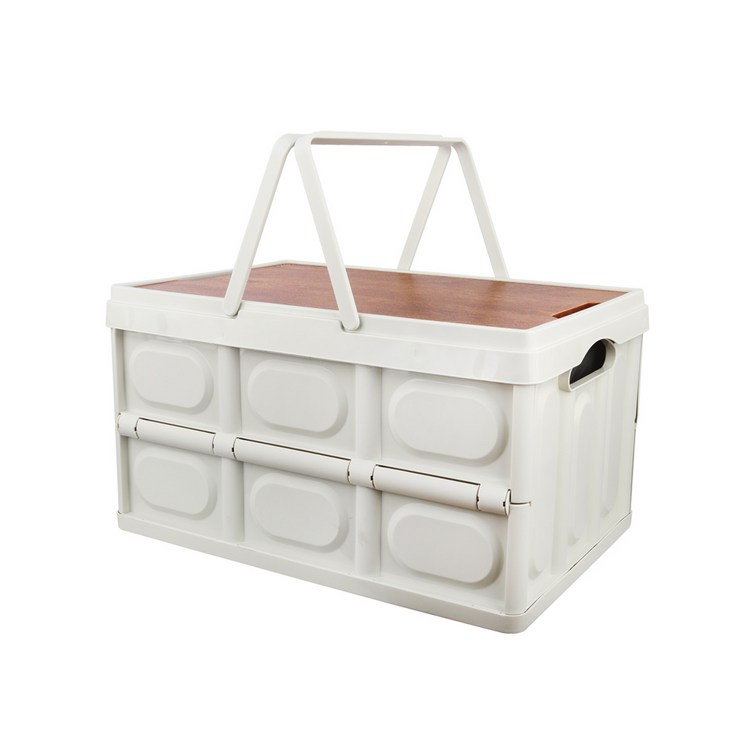 캠핑박스 테이블 손잡이 폴딩 우드 상판 플레이트 야외 트렁크 정리함 수납함