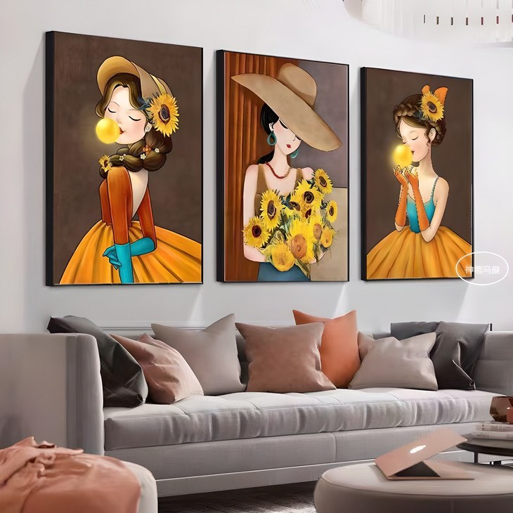 [행운그림] 다루미 행운이 들어오는 그림 사진 액자