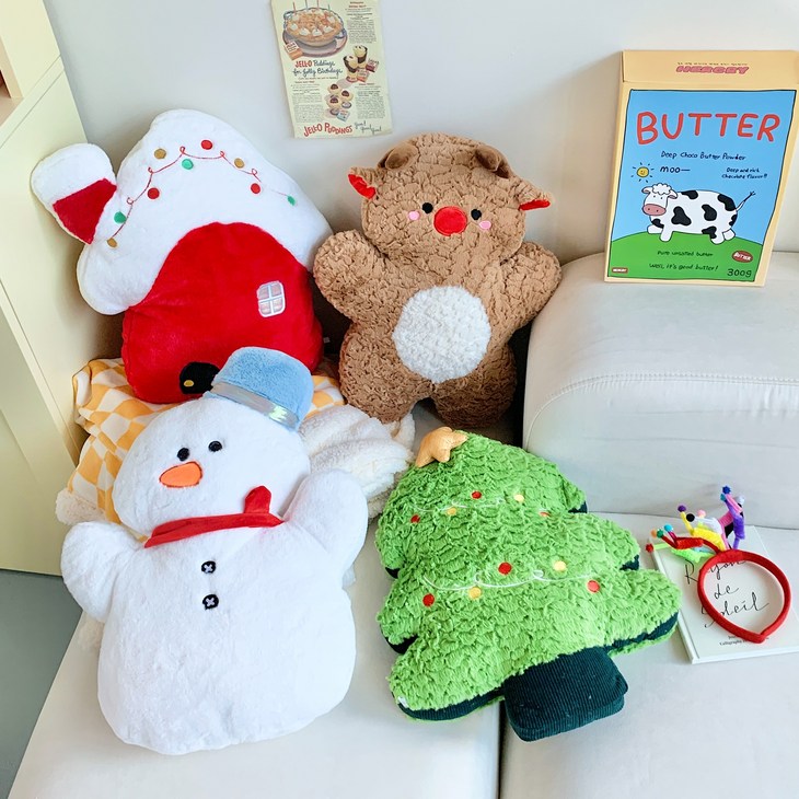 걸스코코 크리스마스 인형 쿠션 인테리어소품 인형 애착인형 여자친구 선물