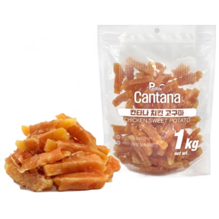 칸타나 치킨 10kg 대용량강아지간식, 10개, 1kg, 치킨고구마
