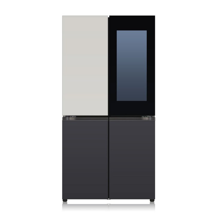 [색상선택형] LG전자 디오스 오브제컬렉션 노크온 4도어 냉장고 메탈 870L 방문설치