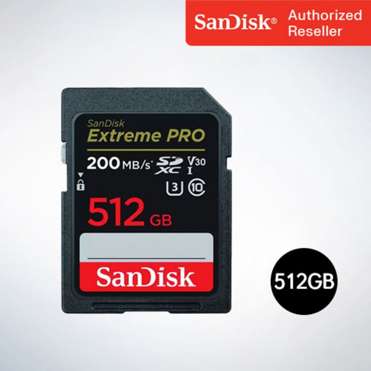 sd카드512 샌디스크 SD메모리카드 SDXC  Extreme Pro 익스트림 프로 UHS-I SDXXD 512GB