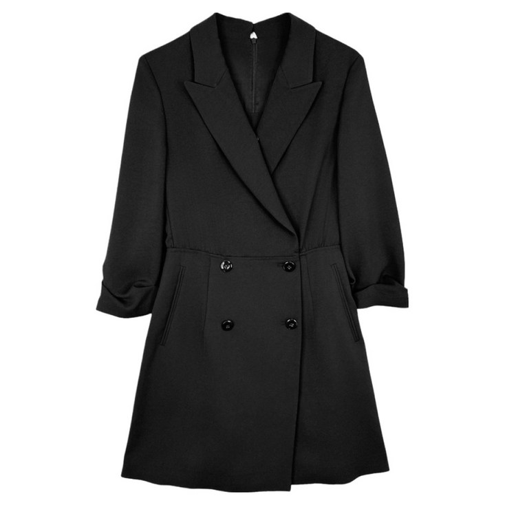 주크 더블버튼 재킷형 원피스