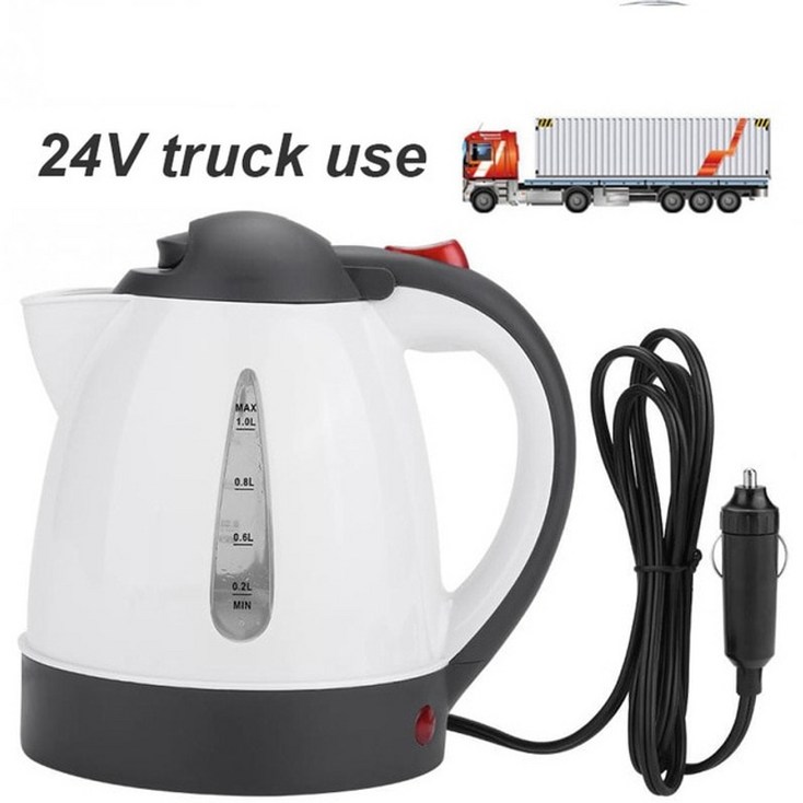 12v24v 1000ml 전기 난방 주전자 휴대용 물 컵 온수기 자동차 자동차 물 보일러 전기 냄비 주전자