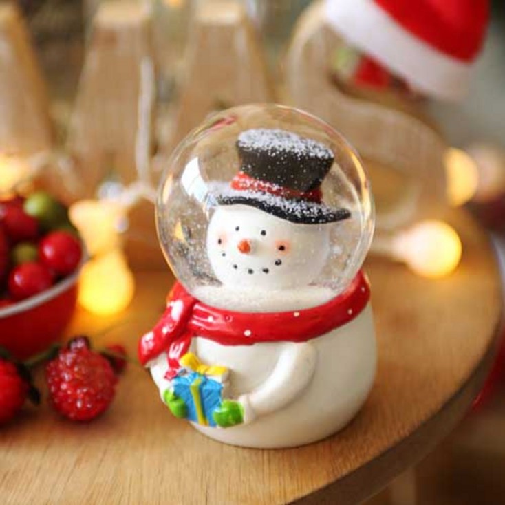 (주)파티해 크리스마스 장식3 E-J - 겨울 인테리어 LED 조명 전구 데코용품, I04_크리스마스인형스노우볼6.5cm-눈사람