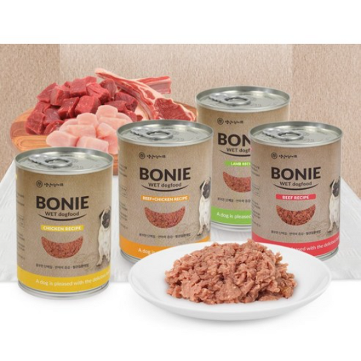 댕냥이라이프 강아지 보니웨트캔 375g, 375g, 24개, 양고기