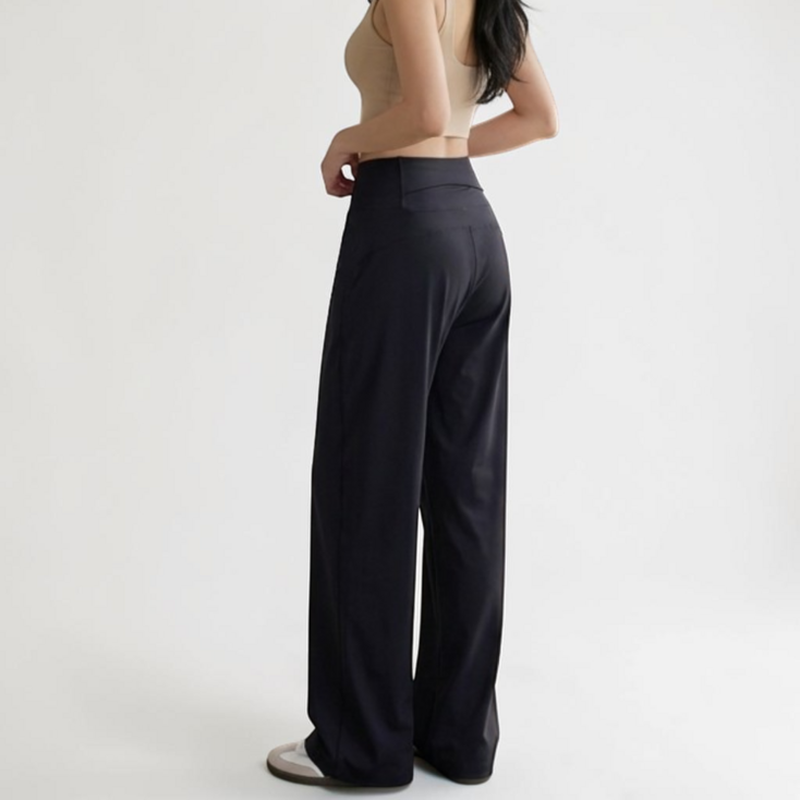 마린웨이브 폰주머니 일체형 와이드 핏 레깅스 요가 팬츠 바지