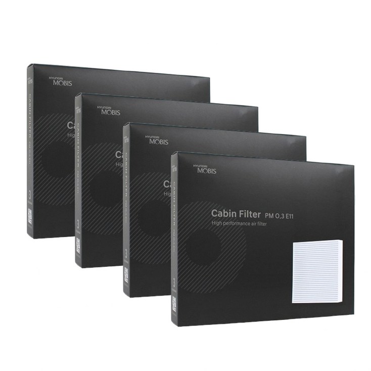 현대모비스 정품 프리미엄 에어컨필터 2년분 4개입 K5 DL3 전용 2020년현재까지 11번
