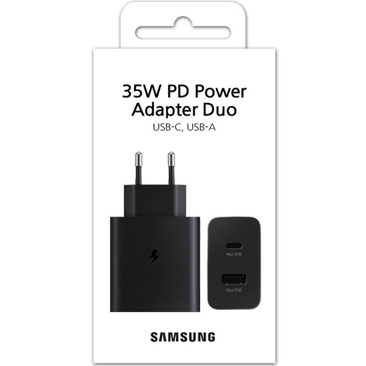 삼성전자 듀얼 포트 충전기 35W EPTA220, 블랙, 1개