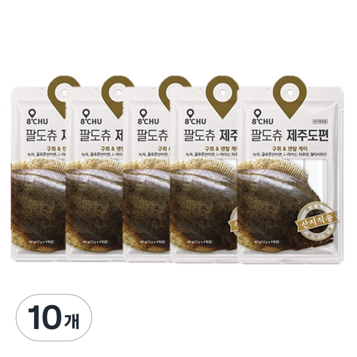 팔도츄 고양이 짜먹는 간식 제주도편, 240g, 1세트, 생선, 48g, 10개