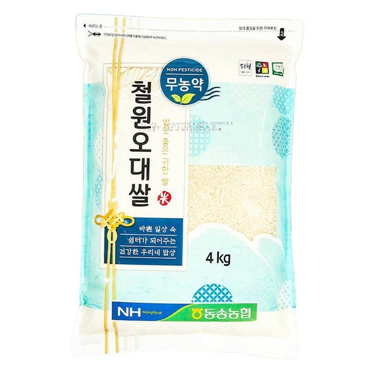 동송농협 무농약 철원오대쌀 백미, 4kg, 1개