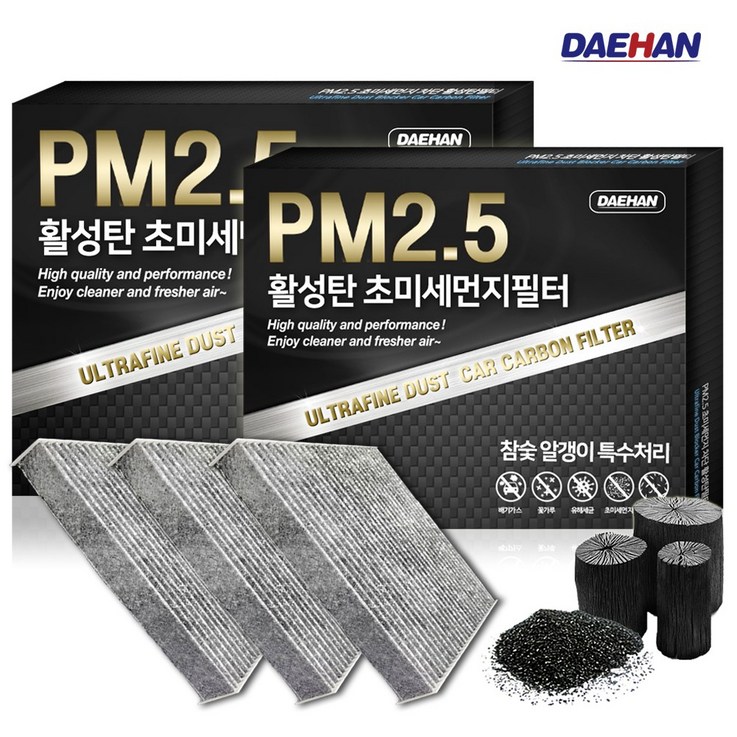 대한 PM2.5 활성탄 자동차 에어컨필터, 1개입, 올뉴쏘렌토- PC109