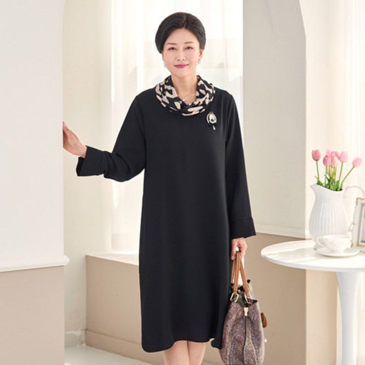 엄마옷 로즈맘 보나쉬폰스카프원피스