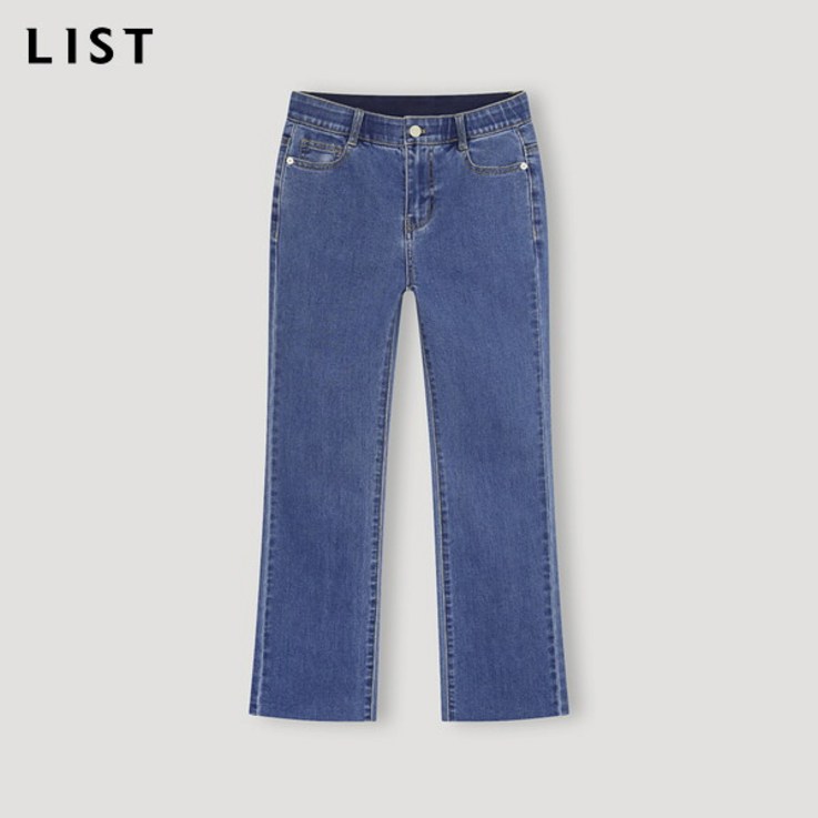 리스트 신상 컷팅 히든 밴딩 데님 팬츠TSMSLN52020BL