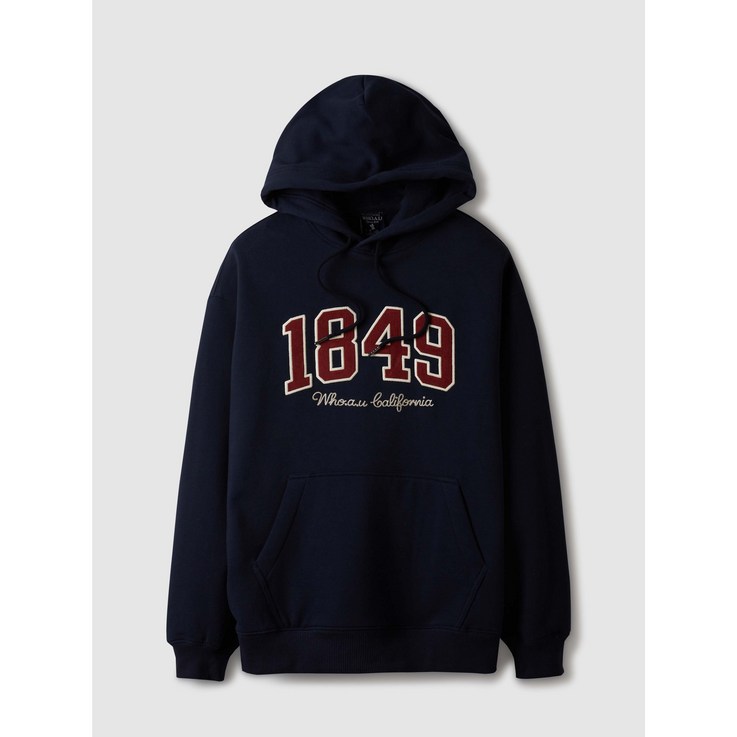 후아유 공용 Big Letter Patch HoodieBrushed WHMHE4T12U