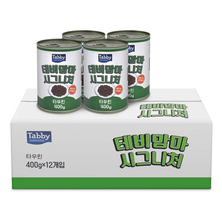 테비맘마 시그니처 고양이캔, 12개, 400g, 타우린 테비맘마 시그니처 고양이캔, 12개, 400g, 타우린