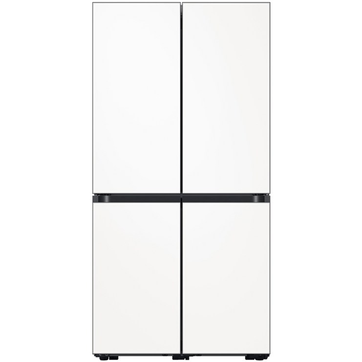 삼성전자 비스포크 프리스탠딩 4도어 냉장고 865L 방문설치, 새틴 화이트도어, 오프 화이트내부, RF85B9231W6