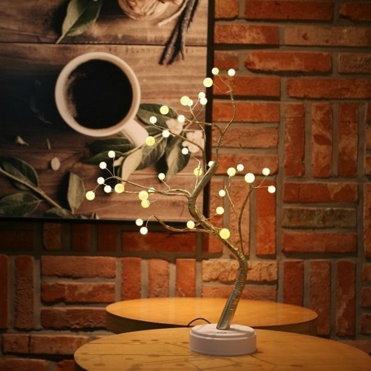 LED 진주 나무등 미니트리 무드등 인테리어 / 크리스마스트리 - 쇼핑뉴스
