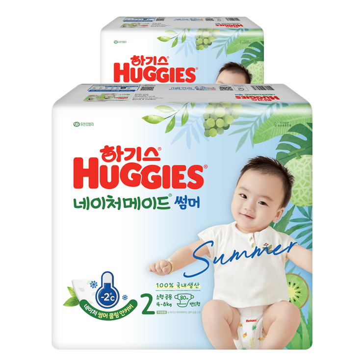 하기스 2024 네이처메이드 썸머 밴드형 기저귀 남여공용