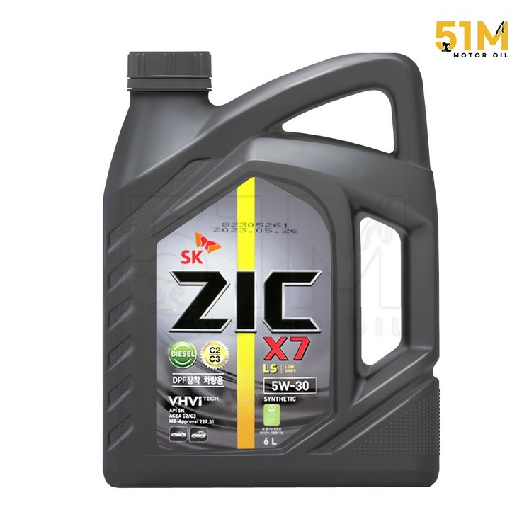 ZIC X7 LS 5W30 6L 디젤 엔진오일 ZIC X7 LS 5W30 6L 디젤 엔진오일