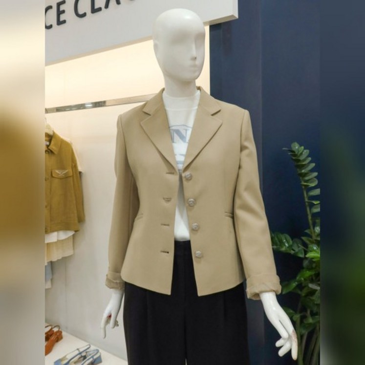 나이스클랍카라넥 단추장식 싱글 자켓A233PWJ809BE1