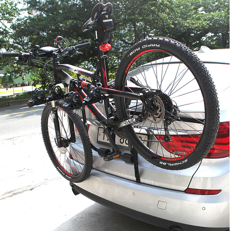 튼튼한 차량용 후미형 자전거 캐리어 거치대 승용차 가로바 45kg