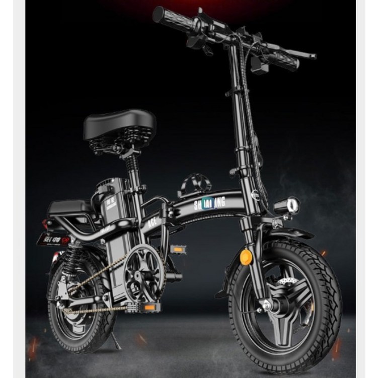 전기자전거 접이식전기자전거 전동자전거 팻바이크 2024년 최고급형 48V 120Km 경량형, 블랙