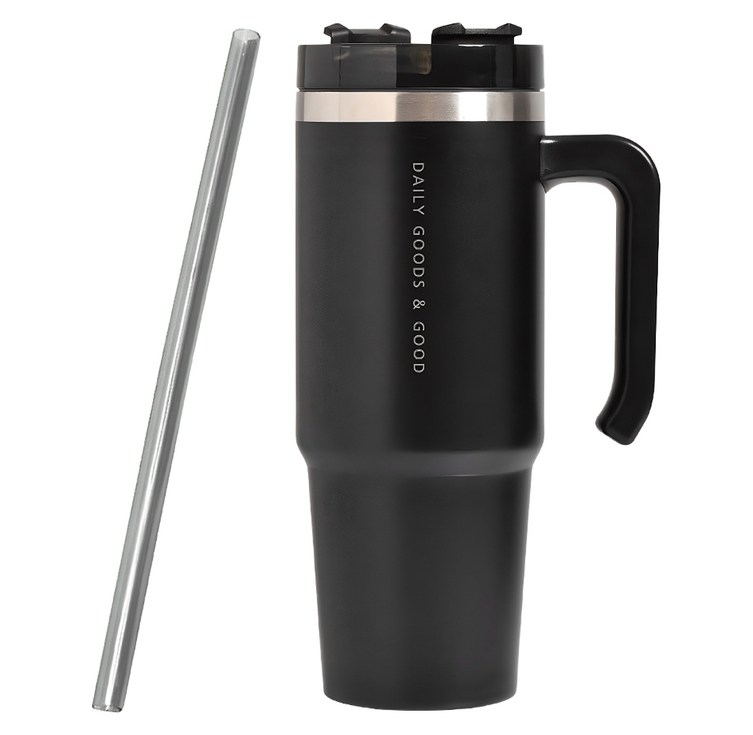 디지지 파스텔 진공 스텐 냉온 텀블러, 블랙, 900ml, 1세트
