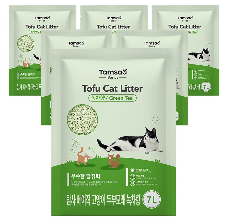 탐사 베이직 프리미엄 고양이 두부모래 7L 약 2.8kg