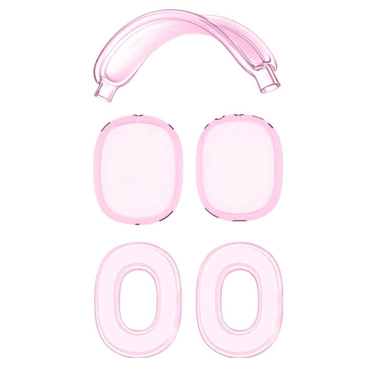 KODACHIEF 휴대용 에어팟 맥스 커버 TPU 3종 세트, 투명파우더  순수, 1세트, 에어팟맥스 1세대  2세대