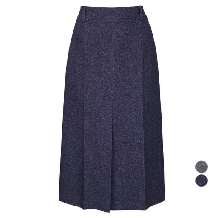 온앤온 여성용 핀턱 디테일 H라인 롱 스커트 NEW3WSA48