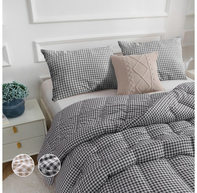 코멧 홈 베이직 체크 차렵이불