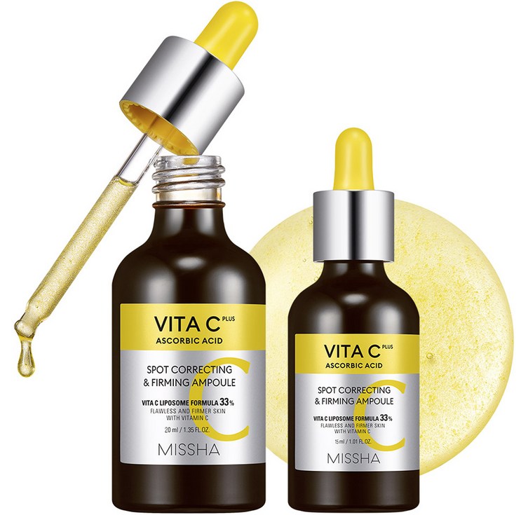 미샤 비타씨플러스 잡티씨 탄력앰플 20ml 15ml 세트