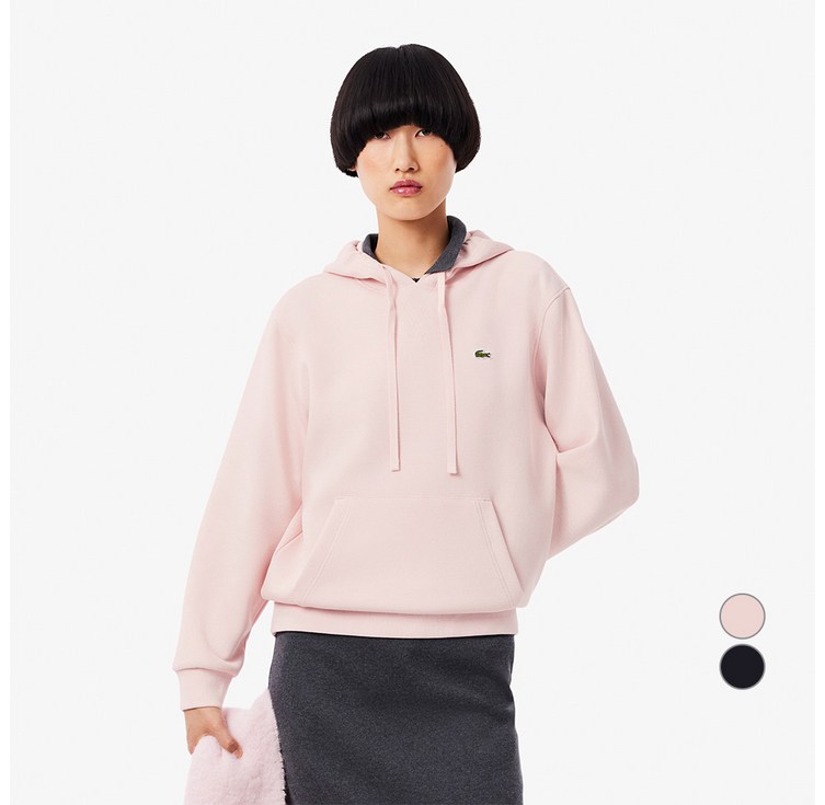 라코스테 여성용 더블페이스 피케 스웻셔츠 후드티 SF525955N