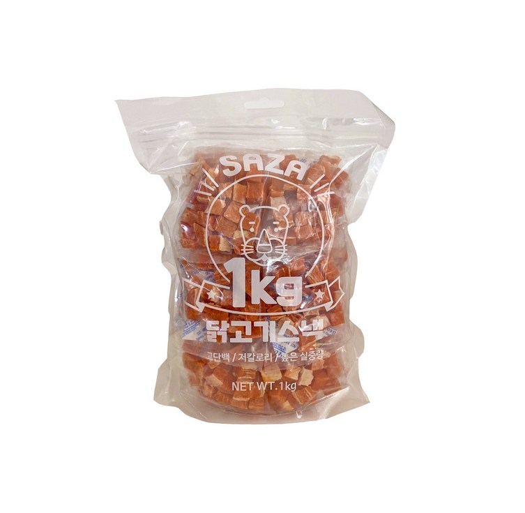 사자 강아지 대용량 간식 훈련용 스낵50g X 20봉, 1봉, 1kg, 닭고기 스낵
