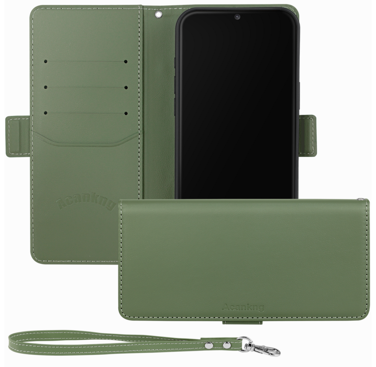 아칸크  가죽 다이어리  지갑  케이스핸드 스트랩 세트  갤럭시A34 SMA346