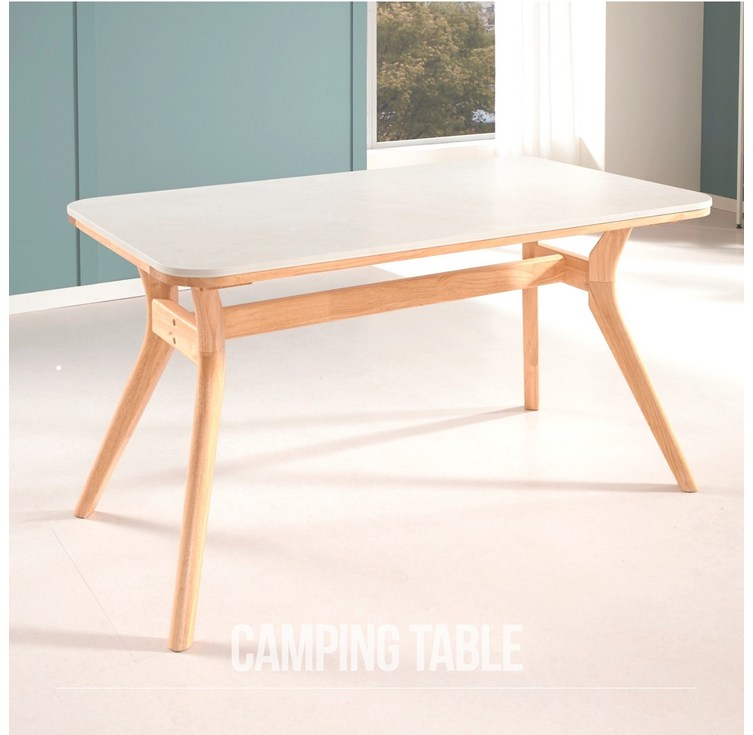 캠핑 6인용 세라믹 원목 식탁 포세린 통세라믹 1800 테이블