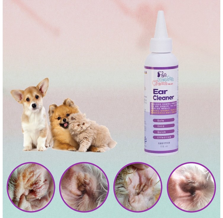 펫헬스크린 외이염예방 내이염 귀청소 귀세정 이어크리너, 1개, 115ml