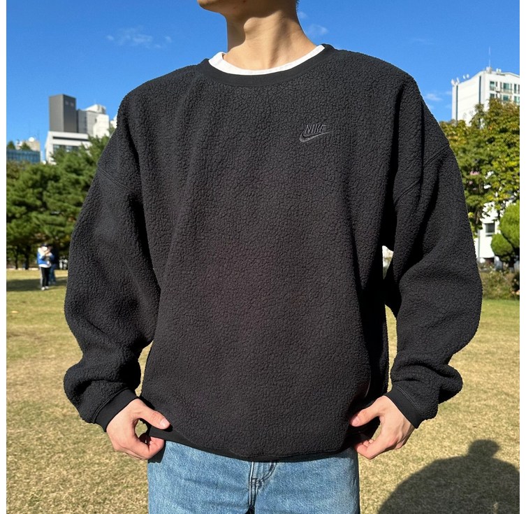 당일발송나이키 FB1014 남성 맨투맨 뽀글이 기모 따뜻한 플리스 후리스 지퍼 포켓 긴팔 스웨트셔츠