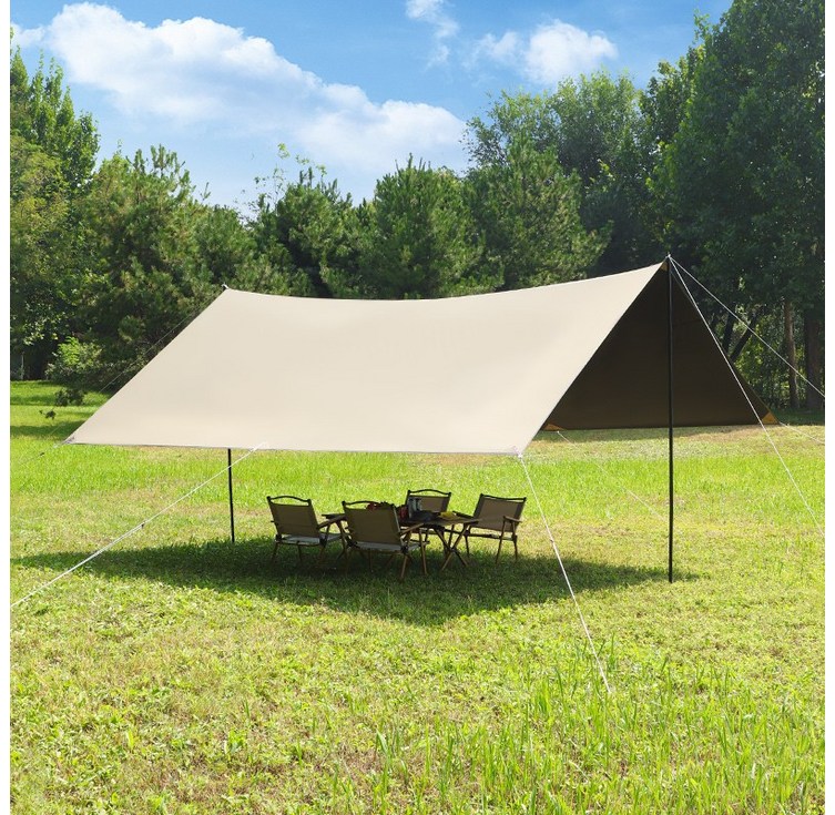 크크라이프 실버 블랙 코팅 210D 렉타 타프