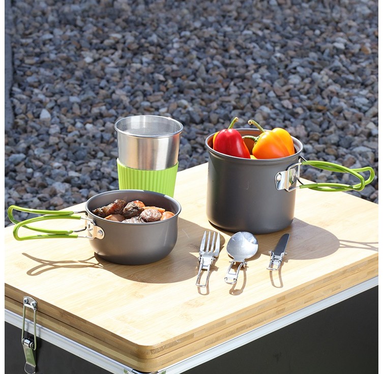 창고이전 기획 65할인특가 자담캠핑 초경량 1인용 솔로 경질 이스케이프 코펠 1세트, 1개