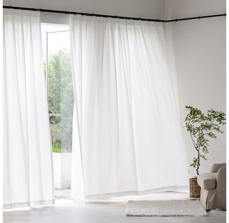 홈키안 형상기억 항균 단열 비침없는 두꺼운 쉬폰 차광 커튼