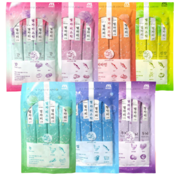 마이베프 별자리스틱 짜먹는 간식 60g 7종콤보총7개