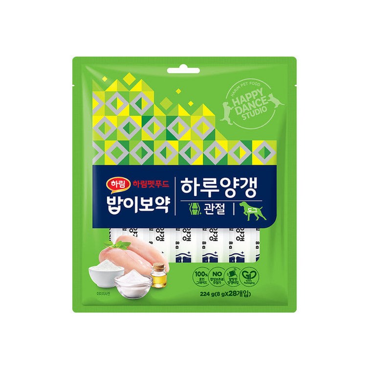 밥이보약 도그 하루양갱 간식 관절 28p, 관절, 56g, 4팩